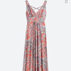 Loveappella Orange Paisley Maxi Dress